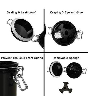Vumdua Activated Carbon Eyelash Glue Storage Tank - Leak-proof Jar for Lash Extension Supplies - Buy Online on SooperMarket.com