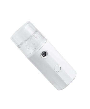 Baluue 1pc Hydrating Instrument Mist Sprayer Mini Mister Electric Face Facial Mister White Abs