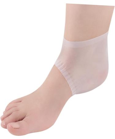 minkissy 3 Pairs Heel Soreness Relief Cushion Sleeves Shoe Inserts Silica Protective Sleeve Pedicure Heel Crack Men and Women White Soft - Buy Online on SooperMarket.com