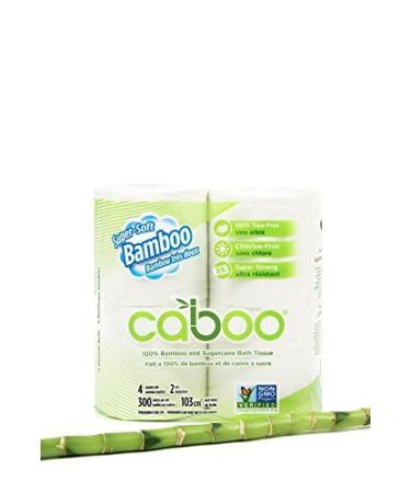 Caboo Bamboo Bath Tissue 4 Double Rolls