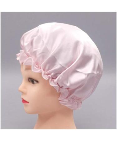 Silk Sleep Cap for Women - Pink Medium Size | Silk Night Cap for Hair Styling - Buy Online on SooperMarket.com