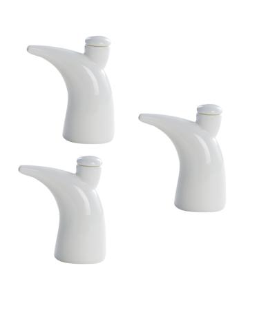 ABOOFAN 3pcs Dispenser Soy Sauce Jar Muslin Cloths for Baby Olive Oil Bottle Vinegar Container Soy Sauce Bottle Porcelain Oil Bottle Vinegar Jar Spice Bottle Household White 5*10.5CMx3pcs Whitex3pcs
