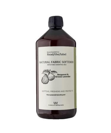 Read/The/Label Natural Fabric Softener Scented with Organic Essential Oils (Bergamot & Grosso Lavender)