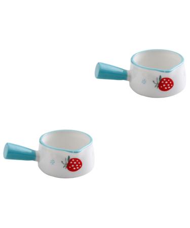 MAGICLULU 2pcs Dipping Sauce Bowls Dipping Plates Mini Heaters Enamel Milk Pan Coffee Creamer Soy Sauce Dish Mini Butter Warmer Mini Creamer Pitcher Sauce Dipping Bowls Auto Heater Ceramics 9.5 6cmx2pcs Sky-bluex2pcs