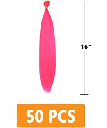Prinfantasy Pink Synthetic Hair Extensions Straight 16 inch - Hair Accessories for Women & Girls - Buy Online on SooperMarket.com