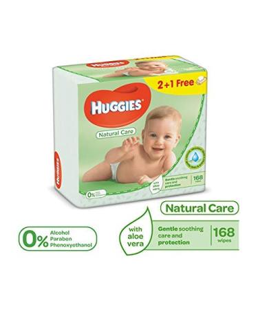 Huggies Natural Care Baby Wipes with Aloe Vera - 672 Wipes (56 Count, Pack of 12) - Buy Online on SooperMarket.com