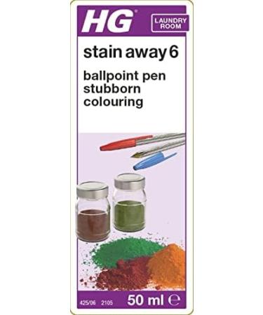 HG Stain Away 6 - 50ml: Removes Ballpoint Pen Ink, Food, Color Marks, Beer & Alcohol Stains | Textile Safe - Buy Online on SooperMarket.com
