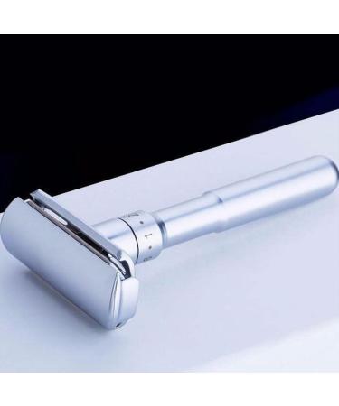 Folpus Zinc Alloy Handle Double Edge Safety Razor - Premium Quality Shaving with 5 Extra Blades - International Shipping Available - Buy Online on SooperMarket.com