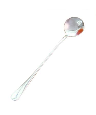 BCDlily Stainless Steel Dinner Spoons Long Handle Tea Coffee Spoons Cutlery Tableware Home Kitchen Dessert Spoon Gift (Silver 2)