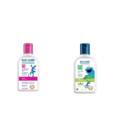 Blue Lizard Baby Mineral Sunscreen with Zinc Oxide, Water Resistant, UVA/UVB Protection - Fragrance Free, Unscented, SPF 50 - 5 Fl Oz - Bottle & Kids Mineral-Based Sunscreen Lotion, SPF 50, 5 Fl Oz