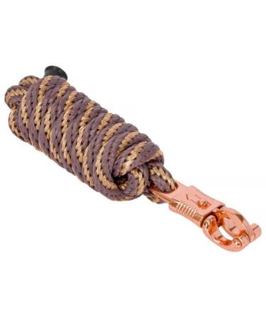Leadership horse Start Hardrosis gold PP 2m horse trick with panic hooks and carabin hooks tiebar trick knitting knitting leading line tie rope pony donkey goat (brown/rosegold panic hook) brown/rose gold panic hooks