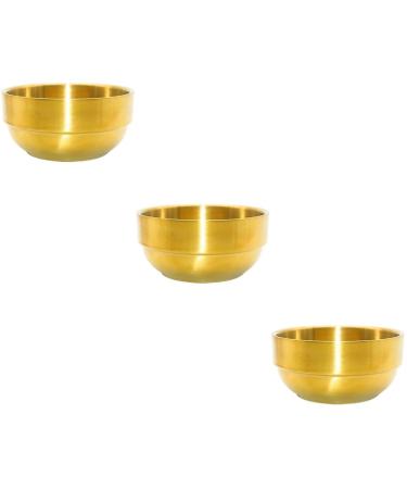 Angoily 3pcs Foam Dishwasher Tool Man Face Stainless Steel Hairdressing Accessory Goldenx3pcs 9X9X4.9CMx3pcs