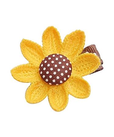 Sunflower Hair Clip Set for Girls - Mini Rubber Bands and Alligator Clips for Kids - Buy Online on SooperMarket.com