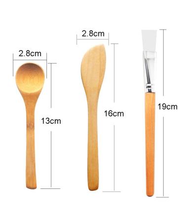 Shop Eco-Friendly Bamboo Mask Mixing Bowl Set with Spoon & Spatula for DIY Skin Care | Ideal for Home & Salon Use - Buy Online on SooperMarket.com