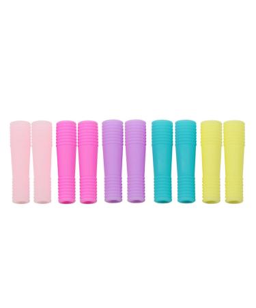 10 Pieces Silicone Scissor Cover Round Scissor Cap Scissor Sleeve Scissor Protective Sleeve Scissor Protector Scissor Tip Protector for Dead Skin Scissor Nail Cuticle Scissor Multicolor