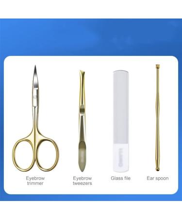 Zhong Tool 4 in 1 Stainless Steel Personal Care Set - Professional Makeup Tools & Ear Spoon - Eyebrow Care 4PCS - Buy Online on SooperMarket.com
