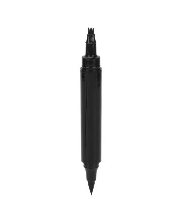 2-in-1 beard pencil double-sided hairdressing styling pencil waterproof hairdresser styling pin for defined beard lines (black)