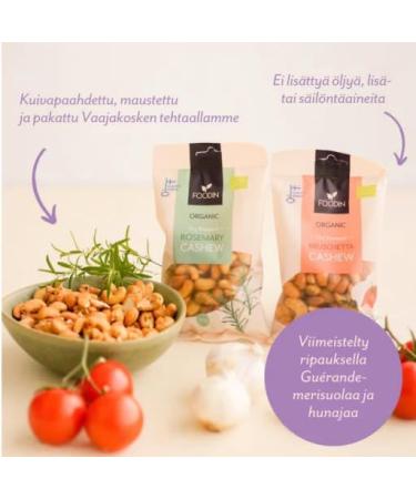 Foodin Rosemary and Honey Roasted Cashews High Protein Snack Nut pack of 8 - Buy Online on SooperMarket.com