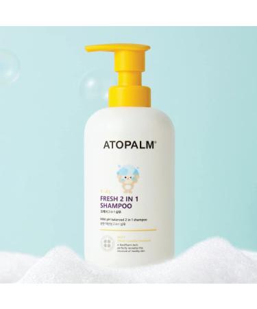 ATOPALM Kids 2 in 1 Shampoo & Conditioner 15.5 Fl. Oz | Gentle Tear-Free Formula for Sensitive Scalp | Enriched with Argan Oil for Tangle-Free Care - Buy Online on SooperMarket.com