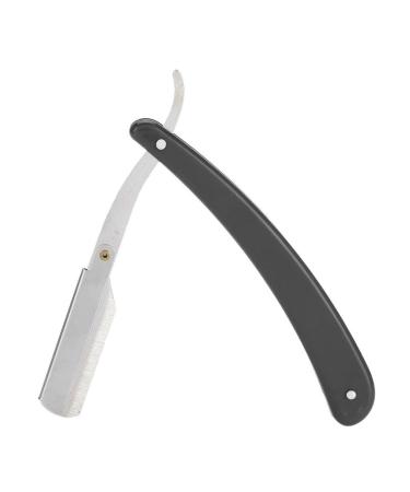 Men Stainless Steel Straight for Close Shaves - Premium Barber Shaver Replacement in Black