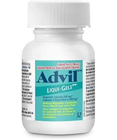 Advil Regular Strength Ibuprofen Pain Relief Liquid-Gels Fast Acting Pain Relief for Migraine Back Neck Joint and Muscle Relief 200mg (32 Count) - Buy Online on SooperMarket.com