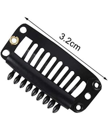 nuoshen 30 Pcs Wig Clips Snap Clips Hair Extensions Clips U-Shape Snap Clips 9 Teeth Comb Clips for Hair Extensions 3.2 cm - Buy Online on SooperMarket.com