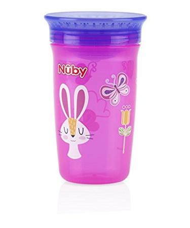 Nuby 1pk No Spill 360 Degree Printed Wonder Cup - Colors May Vary Red/Blue/Aqua/Pink/Yellow