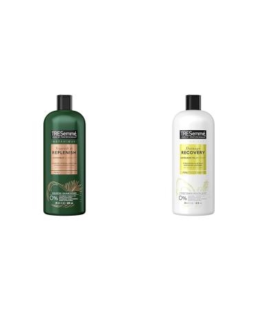 TRESemm Botanique Nourish & Replenish Shampoo & Botanique Damage Recovery Conditioner for damaged hair repair + Avocado Oil Protein formulated with Pro Style Technology 828 ml