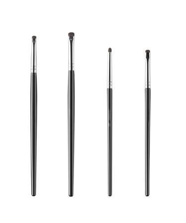 NTRUXZP 4 Pieces Professional Eye Makeup Brushes Eye Make-Up Brushes Eye Shadow Brush for Contour and Definition Application Shades Eyeshadow Eyeliner Eye Makeup (Black)