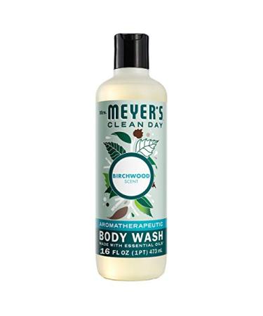 Mrs. Meyer's Clean Day's Moisturizing Body Wash for Women and Men  Cruelty Free and Biodegradable Shower Gel Made with Essential Oils  Birch Wood Scent  16 oz Birchwood