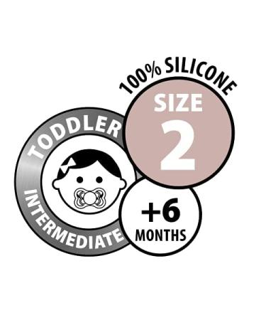 BIBS Couture Collection Pacifiers - Set of 2 Cloud Color | BPA-Free & Made in Denmark | Size 6-18 Months - Buy Online on SooperMarket.com