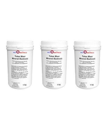Dead Sea Mineral Bath Salt/Sauna Salt coarse 3 x 1.0 kg - 100% natural from the Dead Sea
