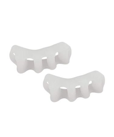 HEIMEABI Therapeutic Spacer for Toe Divider Toe Toe Spreader Relief Toe Separator Foot Care Diabetes Foot Cream (White One Size) One Size White