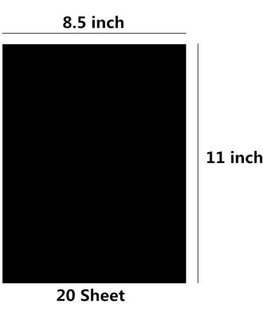 Baisunt 20 Sheets Black Cardstock 250GSM/92lb Thick Blank Craft Paper for DIY Art Project  Scrapbook  Cards and Invitations Making(8.5 x 11 Inches) - Buy Online on SooperMarket.com