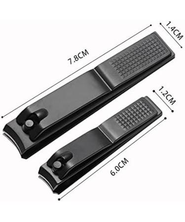 Kuuddker Black Nail Clippers Stainless Steel and Toenails Manicure Tool Flat Nose Nail Clippers S - Buy Online on SooperMarket.com