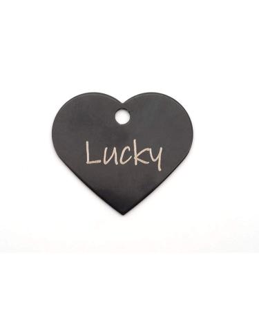 Dog brand cat brand heart pet aluminum |Dogs & cats |Including engraving |Many colors |Fastening ring |Light - robust (black)