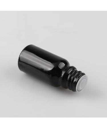 Tianzd 4-Pack 10ml Black Glass Bottles with Gold Caps - Perfect for Oils Fragrances Perfumes & Aromatherapy - Ideal for Travel & Storage - Buy Online on SooperMarket.com