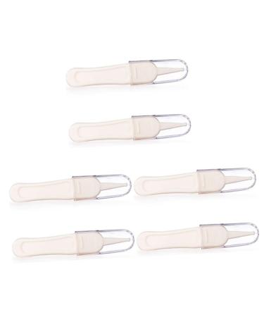 Healeved 6 Pcs Cleaning Tools Nursing Plastic Cleaner Nose Cleaning Tweezers Baby Nose Tweezers Newborn Safety Care Ear Nose Navel Nose Clip Baby Clean Clip Baby Cleaner Ear Pick Bag