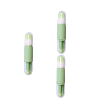 minkissy 3 Sets Telescopic Makeup Brush Makeup Brush Set Powder Brush Makeup Tools Multifunctional Blush Brush Double Ended Brush Lip Brush Portable Cosmetic Brush Artificial Fiber
