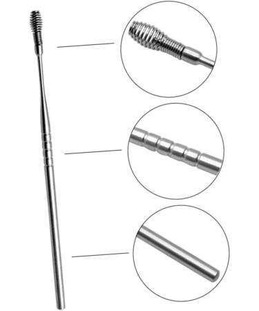 KALLORY 5pcs Ear Wax Scoop Kit - Ear Cleaner Spring Tool Ear Spoon Silver Wax Remover - Buy Online on SooperMarket.com