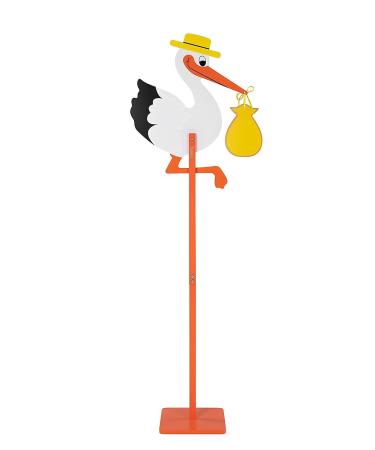 Theolino Storch Birth - Premium 150 cm Wooden Stork - Double-Sided Print - Unique Baby Gift for Birth - Perfect for Boys & Girls - Buy Online on SooperMarket.com