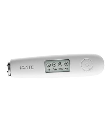 HAPINARY 1pc Skin Tester Facial for Women High Frequency Cosmetic Instrument Lcd Digital Skin Tester Skin Analyzer Monitor Face Care Tester Sensor White Travel Precision