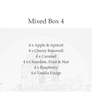 Dorset Flapjacks Vegetarian 100% British Oats | Assorted Flavours Box - Apple&Apricot, Cherry Bakewell, Caramel Chocolate, Fruit&Nut, Raspberry, Vanilla Fudge | 24 Bars (Pack of 1) - Buy Online on SooperMarket.com