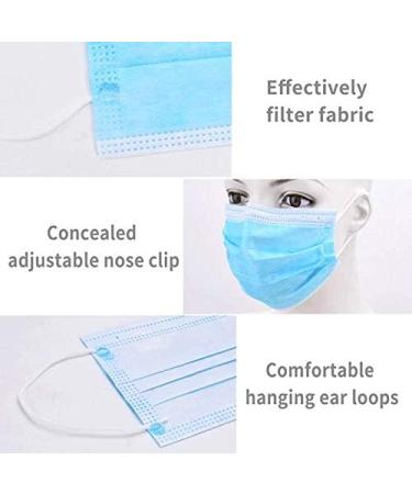 Buy Disposable 3-Layer Breathable Ear-Loop Face Masks - Made in USA Latex Free Adjustable Nose Stripe - Box of 50 | International Shipping Available - Buy Online on SooperMarket.com