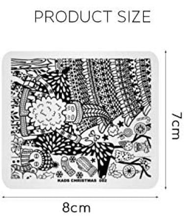 Christmas Theme Nail Art Stamping Plate - DIY Manicure Print Tool - Buy Online on SooperMarket.com