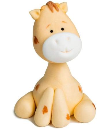 Personalised Giraffe Cake Topper - Edible Fondant Safari Jungle Cupcake Decorations with an Edible Glue - Kids Birthday Supplies - Buy Online on SooperMarket.com