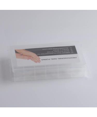 BNG 120 Pcs Frosted Dual Nail Forms - Professional Polymer Gel Nails Extension Molds for Quick Building and Full Cover Acrylic Nails - Buy Online on SooperMarket.com