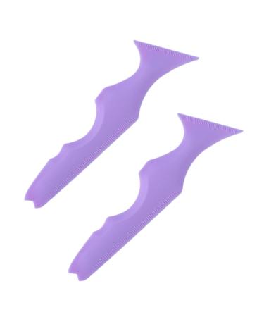 NOLITOY 2pcs Silicone Beauty Ruler Eyeliner Eyebrow Guide Stencils Eyebrow Stencils Aid Blindfold Make up