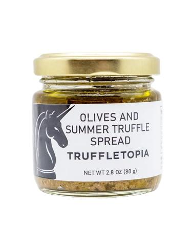 Truffletopia | Olive and Summer Truffle Spread Tapenade | Flavorful Real Truffles use in Pasta Sauce, Pizza Sauce, for Topping | Gluten Free, Keto | 2.8 oz 2.8Oz (Pack of 1)