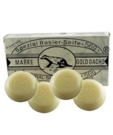 Golddachs shaving soap refill in a pack of 4 4x 33g